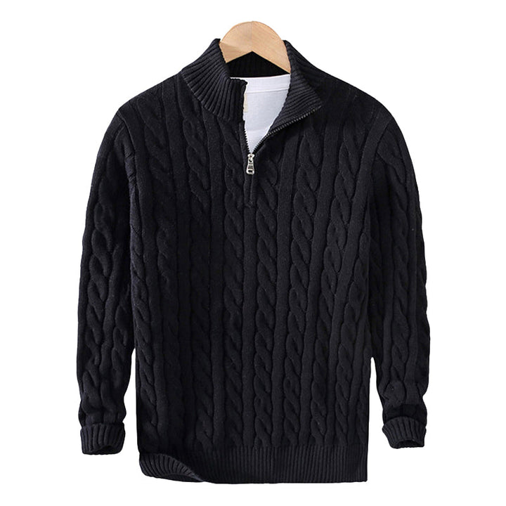 Verona Cable Knit Half-Zip Sweater